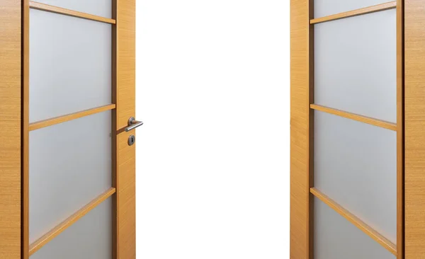 Open Door Isolated White Background — Stock Photo, Image