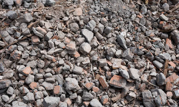 コンクリートの破片の背景を破壊した 正面図 — ストック写真
