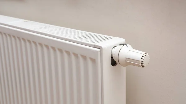 Modern White Radiator Thermostat — стоковое фото