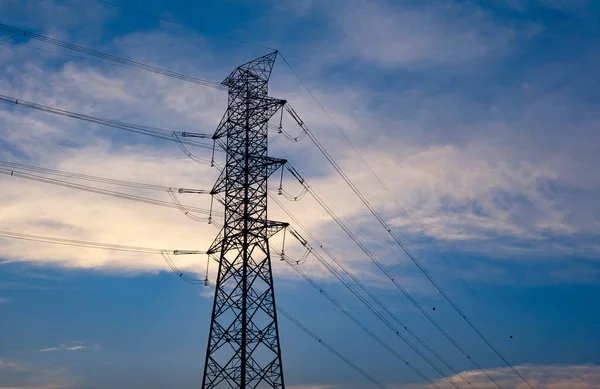 High Voltage Towers Pylon Front View — Stock Fotó