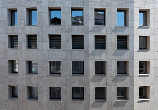 minimal building facade, front view