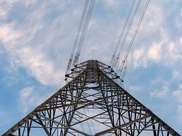High Voltage Towers Pylon Close — Stock Photo, Image