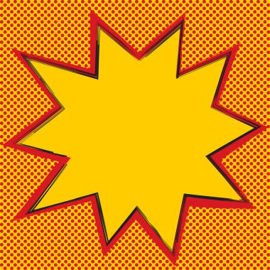 konuşma balonları. Star. Pop art.