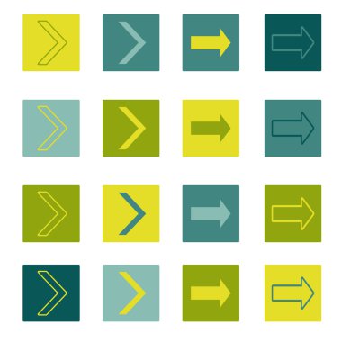 ok işaretleri. oklar dikdörtgen.