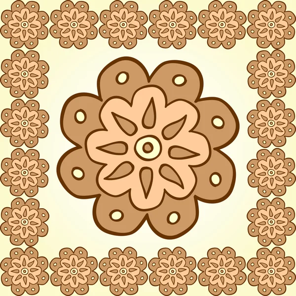 Moldura. Ornamento floral. Ilustração vetorial . — Vetor de Stock