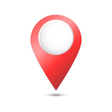 harita işaretçi. Kırmızı degrade, vector. EPS 10.