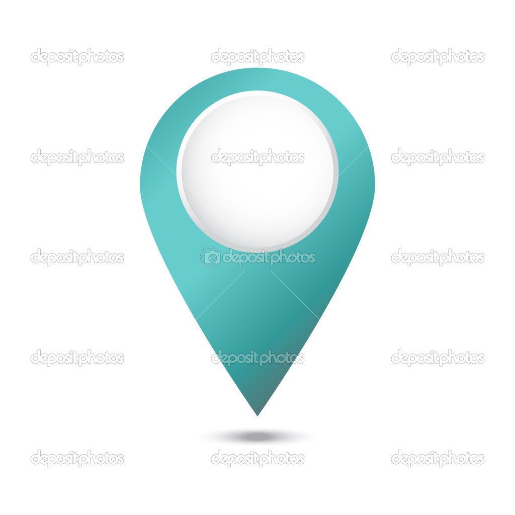 Map pointer. Blue gradient, vector. eps 10.