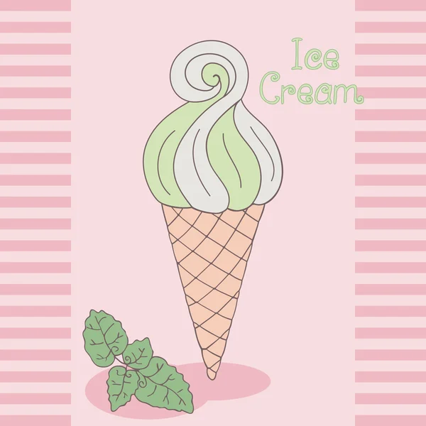 Cono de helado. ilustración vectorial. — Archivo Imágenes Vectoriales