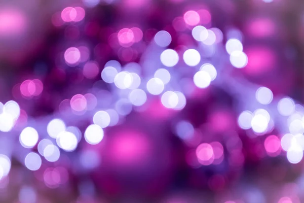 Rosa Rosa Festiva Brillante Bokeh Bolas Navidad Fondo Muestra Puntos — Foto de Stock