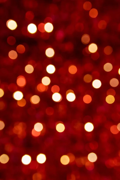 Sfondo Bokeh Scintillante Rosso Festivo Con Scintille Lucide Punti Colorati — Foto Stock