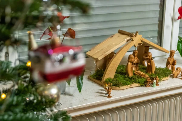 Árbol Navidad Juguetes Casa — Foto de Stock