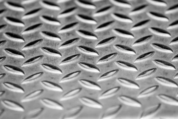 Solid Diamond Metal Plate Surface Shows Stainless Steel Flooring Industrial — Stock Photo, Image