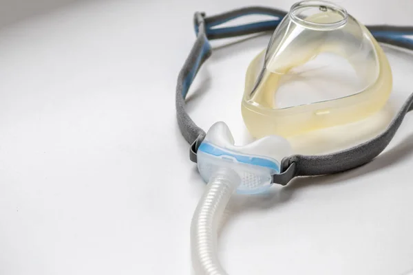 Máscara Cpap Como Máscara Facial Completa Máscara Nasal Contra Apnea — Foto de Stock