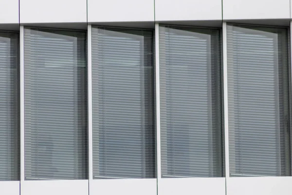 glass windows of modern office building
