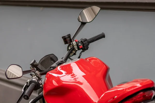 Motocicleta Moderna Rua Cidade — Fotografia de Stock