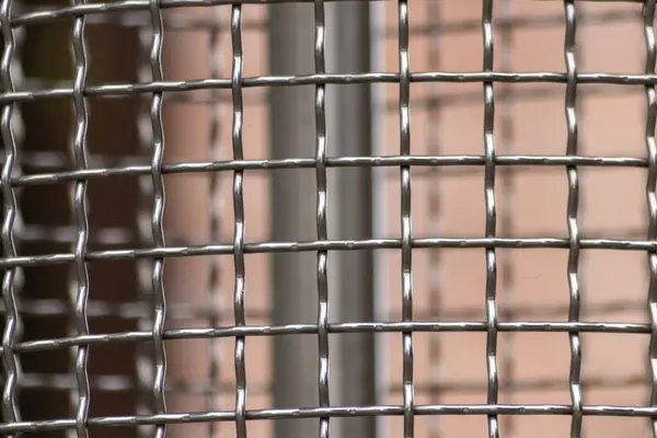 close up of metal grid background