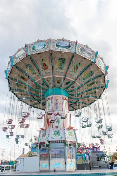 Dsseldorf Nrw Germany 2022 Chairoplane Chain Carousel Waiting Guests Dusseldorfer — Stockfoto