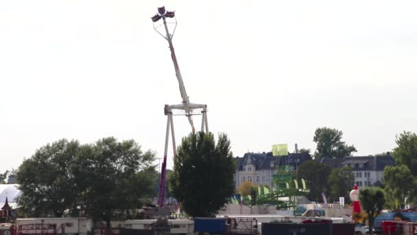 Dsseldorf Almanya 2022 Dsseldorfer Rheinkirmes Eğlence Parkı Eğlencesi Adrenalin Eğlencesi — Stok video