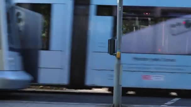 Trams Modernes Düsseldorf Allemagne — Video