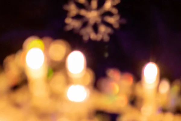 Блестящие Рождественские Огни Bokeh Фон Игристым Bokeh Размытый Фон Празднования — стоковое фото