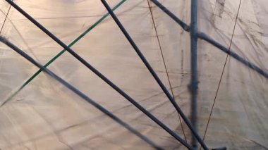 Dolu fırtınası seraya zarar veriyor ve iklim değişikliği veya vandalizm tarafından yıkılan terk edilmiş sera hasarı nedeniyle ekin kaybına yol açıyor.