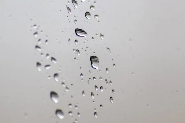 Regentropfen Fenster Als Entspannende Hintergrundtextur Für Herbst Und Jahreszeit Zeigt — Stockfoto