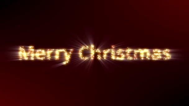 Καλά Χριστούγεννα Χρυσό Κείμενο Animation Αφρώδη Γράμματα Χριστούγεννα Αποκαλύπτοντας Από — Αρχείο Βίντεο