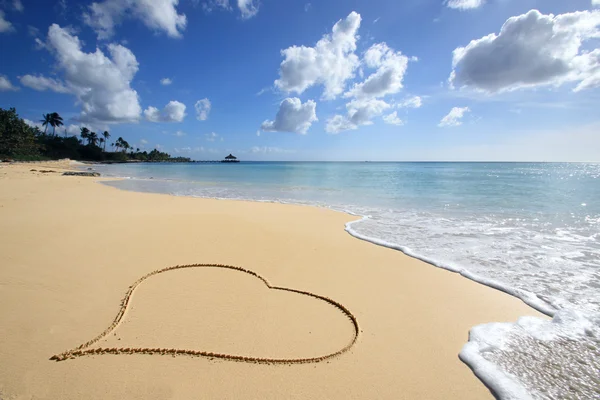 Heart on the beach Stock Picture