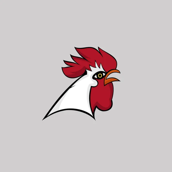 Rooster Baş Esport Logo Şablonu — Stok Vektör