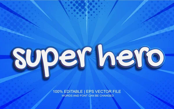 Эффекты Редактирования Текста Super Hero Текстовые Эффекты — стоковый вектор