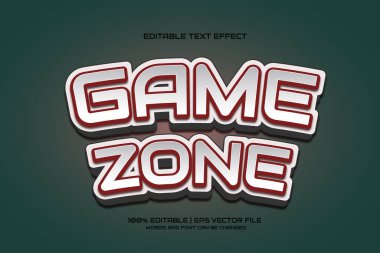 Metin efekti düzenlenebilir oyun alanı beyaz ve kırmızı. yeşil arkaplan.