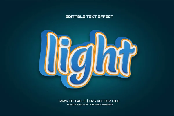 Luz Editable Efecto Texto Premium Estilo Vector — Archivo Imágenes Vectoriales