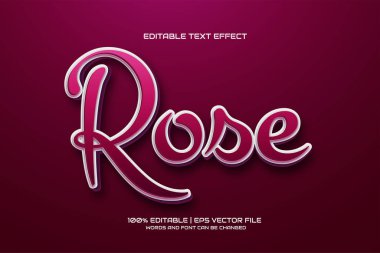 Düzenlenebilir metin efekti - 3B mor betik biçimi