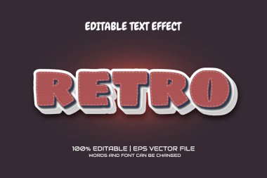 Düzenlenebilir metin efekti, eski biçim. Basit tasarım.