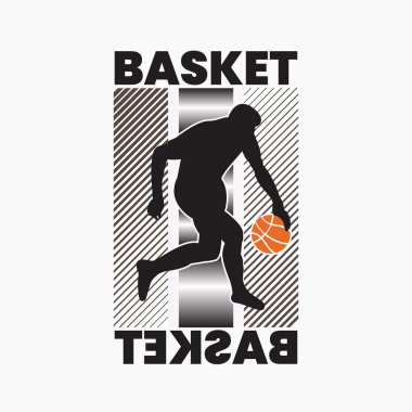 Tişört tasarımı ve diğerleri için basketbol tasarımı