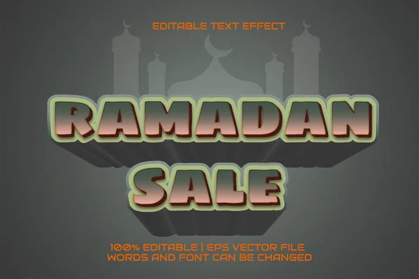 Ramadan Πώληση Επεξεργάσιμο Αποτέλεσμα Κειμένου — Διανυσματικό Αρχείο
