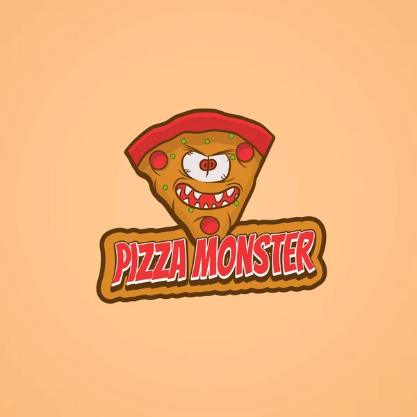 Vecteur Monstre Pizza Ferme Attrayant Eps10 — Image vectorielle