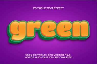 Düzenlenebilir metin efekti yeşil.