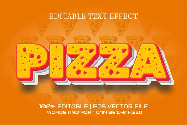 Піца Їжа Смачний Текстовий Ефект Змінюється Фастфуд — стоковий вектор