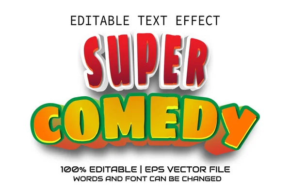 Ефект Тексту Супер Комедії — стоковий вектор