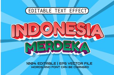 Indonesia merdeka text effect 