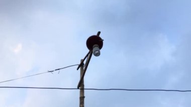 chandelier for walking in the village under the blue sky.