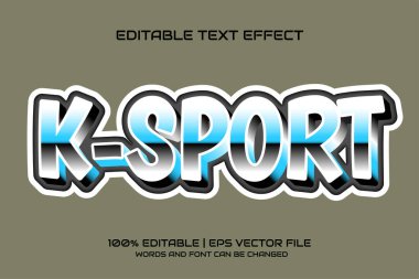 Modern K-sport text effect