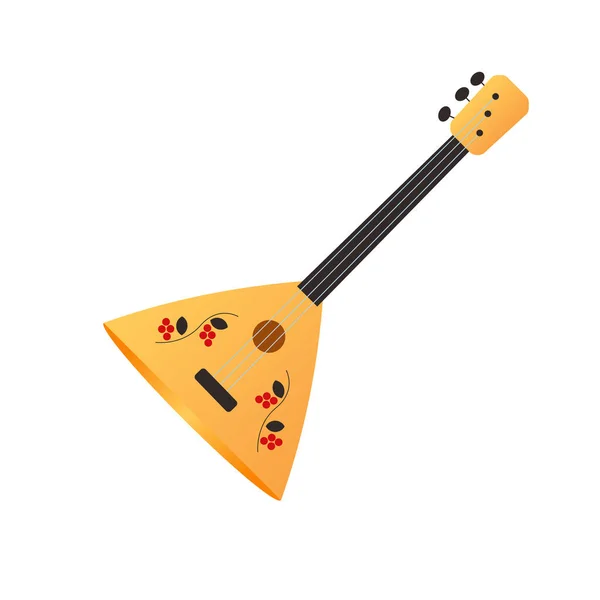 Instrumento Musical Nacional Ruso Balalaika Tres Cuerdas Gráficos Vectoriales — Vector de stock