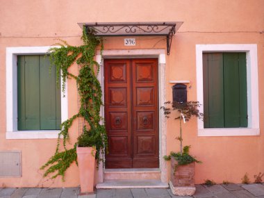 burano, İtalya adada renkli evleri