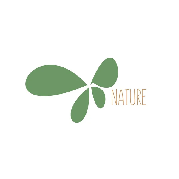 Naturel Respectueux Environnement Logo Fleur Délicates Nuances Illustration Minimalisme Lettrage — Image vectorielle