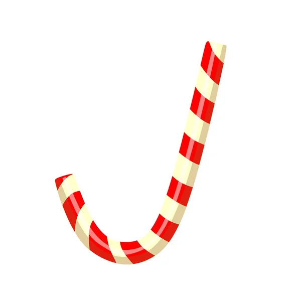 Sweet Candies Christmas Lollipop Hook Red Green Candies Christmas Gifts — Stock Vector