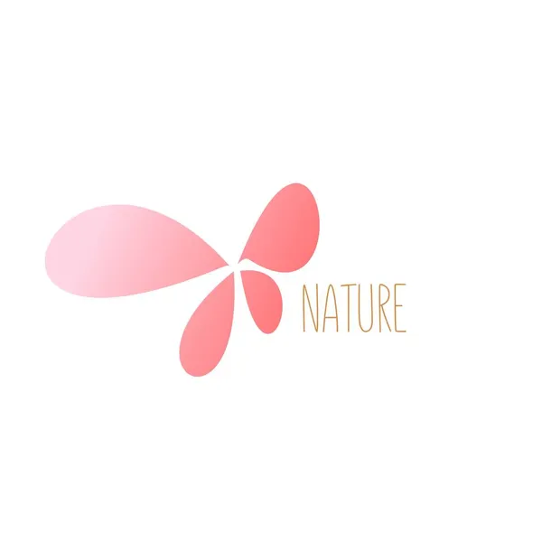 Naturalidad Respeto Medio Ambiente Logo Flor Delicados Tonos Ilustración Minimalismo — Archivo Imágenes Vectoriales