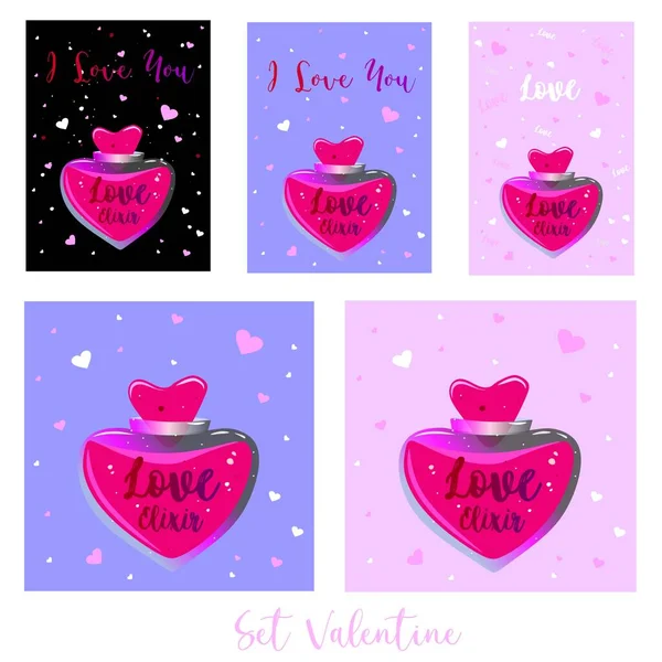 Día San Valentín Febrero Cupido Amor Corazones Regalos Los Seres — Vector de stock