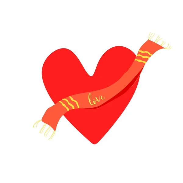 Teplé Oblečení Valentýn Čtrnáctého Února Amor Láska Srdce Dary Pro — Stockový vektor